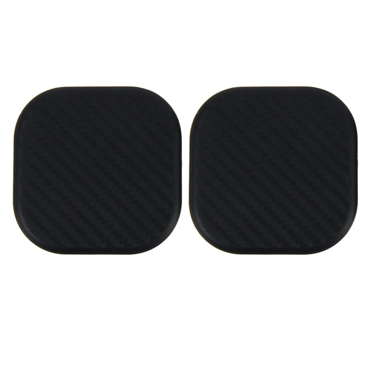 Tappetino antiscivolo per cruscotto in fibra di carbonio per veicoli per auto da 2 pezzi per telefono / GPS / MP4 / MP3, dimensioni: 6,5 * 6,5 * 0,3 cm, 3R-2140