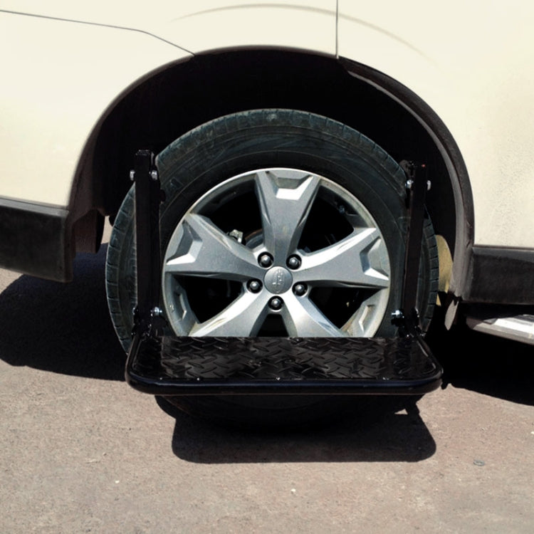 Scaletta per auto portatile pieghevole per montaggio su pneumatici Scaletta per camioncini, camion, SUV, Tyre Mount
