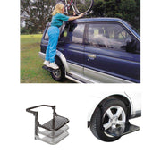 Scaletta per auto portatile pieghevole per montaggio su pneumatici Scaletta per camioncini, camion, SUV, Tyre Mount