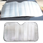 Foglio di alluminio argento Parasole per auto Parabrezza Copertura per visiera Parasole per finestrino anteriore Protezione UV, Dimensioni: 130 x 60 cm, 130 x 60cm