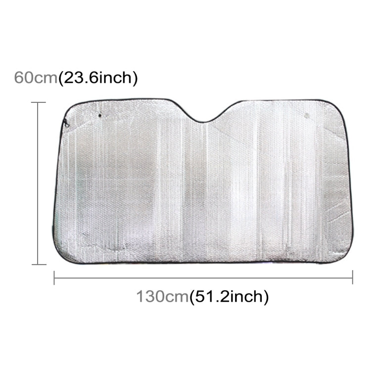 Foglio di alluminio argento Parasole per auto Parabrezza Copertura per visiera Parasole per finestrino anteriore Protezione UV, Dimensioni: 130 x 60 cm, 130 x 60cm