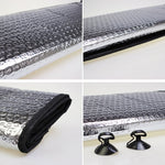 Foglio di alluminio argento Parasole per auto Parabrezza Copertura per visiera Parasole per finestrino anteriore Protezione UV, Dimensioni: 130 x 60 cm, 130 x 60cm