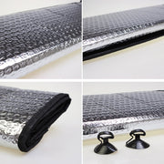 Foglio di alluminio argento Parasole per auto Parabrezza Copertura per visiera Parasole per finestrino anteriore Protezione UV, Dimensioni: 130 x 60 cm, 130 x 60cm