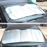 Foglio di alluminio argento Parasole per auto Parabrezza Copertura per visiera Parasole per finestrino anteriore Protezione UV, Dimensioni: 130 x 60 cm, 130 x 60cm
