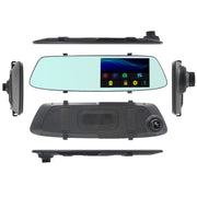 G705 Registratore per auto con specchietto retrovisore LCD touch screen da 5 pollici con fotocamera separata, visione grandangolare da 170 gradi, supporto video loop/rilevamento movimento/sensore G/scheda TF, G705