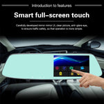 G705 Registratore per auto con specchietto retrovisore LCD touch screen da 5 pollici con fotocamera separata, visione grandangolare da 170 gradi, supporto video loop/rilevamento movimento/sensore G/scheda TF, G705