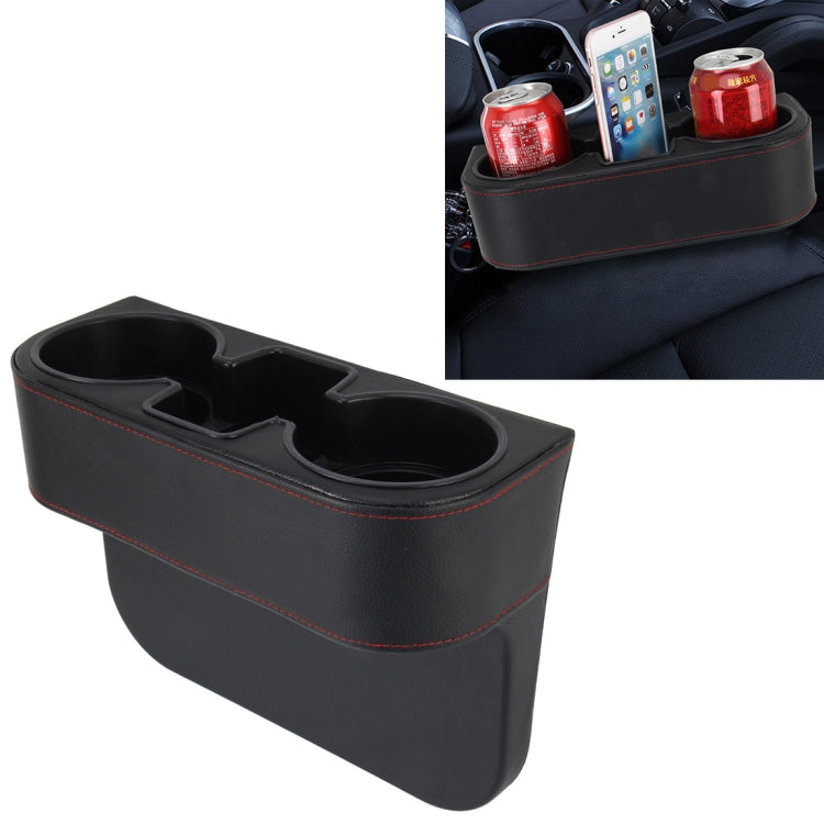 Scatola portaoggetti con fessura per seggiolino auto, portabevande, tasca automatica, riordino per portamonete, portamonete, telefono, accessori per auto, Black, Grey, Khaki, Brown