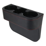 Scatola portaoggetti con fessura per seggiolino auto, portabevande, tasca automatica, riordino per portamonete, portamonete, telefono, accessori per auto, Black, Grey, Khaki, Brown