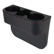 Scatola portaoggetti con fessura per seggiolino auto, portabevande, tasca automatica, riordino per portamonete, portamonete, telefono, accessori per auto, Black, Grey, Khaki, Brown