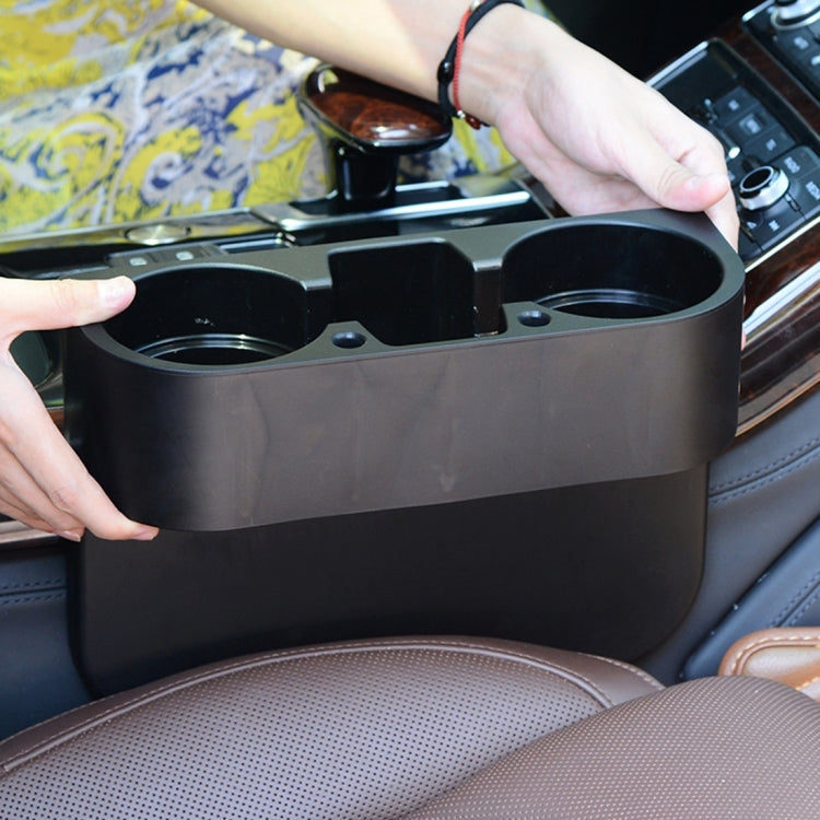 Scatola portaoggetti con fessura per seggiolino auto, portabevande, tasca automatica, riordino per portamonete, portamonete, telefono, accessori per auto, Black, Grey, Khaki, Brown