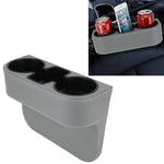 Scatola portaoggetti con fessura per seggiolino auto, portabevande, tasca automatica, riordino per portamonete, portamonete, telefono, accessori per auto, Black, Grey, Khaki, Brown