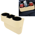 Scatola portaoggetti con fessura per seggiolino auto, portabevande, tasca automatica, riordino per portamonete, portamonete, telefono, accessori per auto, Black, Grey, Khaki, Brown