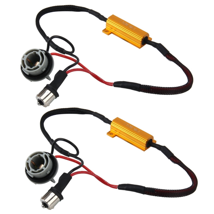 2 pezzi 1156/BA15S Car Canbus Error Canceler Decoder Resistore di carico LED 50W 8 Ohm Nessun decodificatore lampeggiante, 1156
