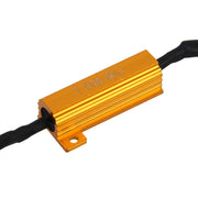 2 pezzi 9006 Car Canbus Error Canceler Decoder Resistore di carico LED 50W 8 Ohm Nessun decodificatore lampeggiante Resistenza al calore Custodia in alluminio Dissipatore di calore Resistenza del guscio in metallo ad alta potenza, 9006