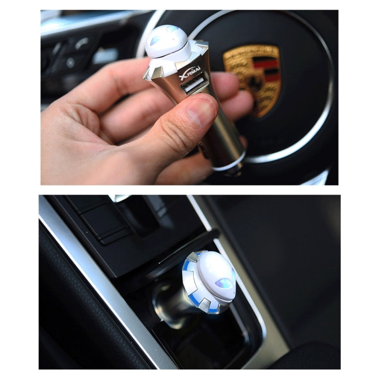 Auricolare Bluetooth A8 3 in 1, martello di sicurezza e caricabatteria per auto, supporto per chiamate in vivavoce e funzione di caricatore rapido USB, A8