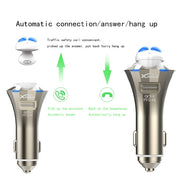 Auricolare Bluetooth A8 3 in 1, martello di sicurezza e caricabatteria per auto, supporto per chiamate in vivavoce e funzione di caricatore rapido USB, A8