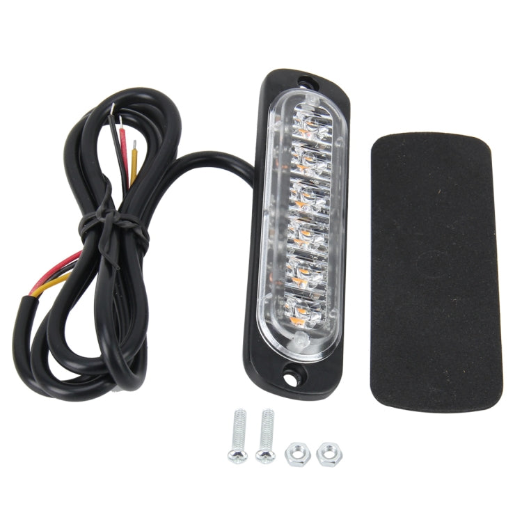 DC 12V-24V 2W 6LED SMD-2835 Lampade 17 modelli di flash 3 linee Lampada flash per auto Lampada per auto impermeabile Camion Emergenza Stroboscopica Flash Avvertimento, Lunghezza cavo: 90 cm, 6LEDs