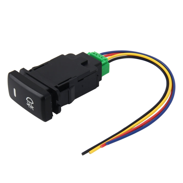 Fendinebbia per auto Indicatore lampada 5 PIN Interruttore a pulsante di accensione e spegnimento Controllo 4 cavi Fendinebbia per auto a 5 pin Interruttore a pulsante On-Off per Toyota, misura grande: 6*2,8*1,7 cm, With Cable