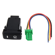 Fendinebbia per auto Indicatore lampada 5 PIN Interruttore a pulsante di accensione e spegnimento Controllo 4 cavi Fendinebbia per auto a 5 pin Interruttore a pulsante On-Off per Toyota, misura grande: 6*2,8*1,7 cm, With Cable