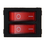 Interruttore per auto camion barca interruttore a levetta interruttore della luce 4 pin impermeabile 12/24 V auto universale fai da te 4 pin doppio interruttore di controllo pulsante OFF-ON, Button 1
