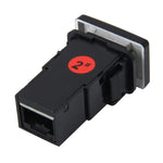 Indicatore della lampada fendinebbia per auto Interruttore a pulsante di accensione e spegnimento a 5 pin Controllo Fendinebbia per auto a 5 pin Interruttore a pulsante di accensione/spegnimento per Toyota, dimensioni ridotte: 5*2,2*1,7 cm, Without Cable