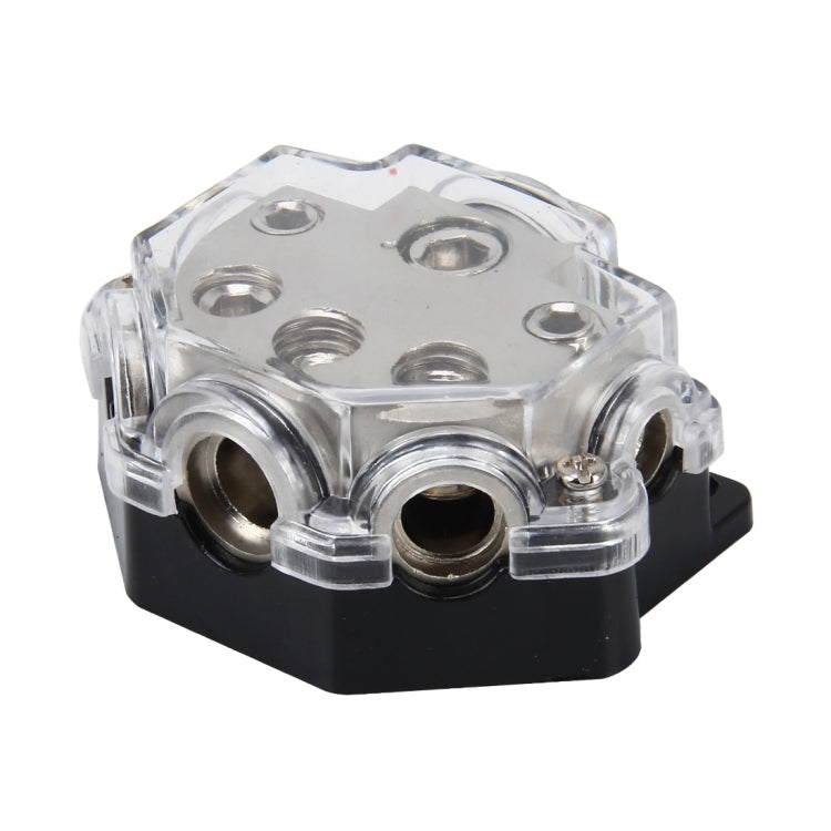 Portafusibili Blocco distributore di alimentazione Audio per auto a 1 via 5 vie di uscita / 1 via di ingresso 5 uscite audio per auto Audio universale per auto Scatola fusibili di uscita 1 in 5 vie, Fuse Holder Power Distributor Block