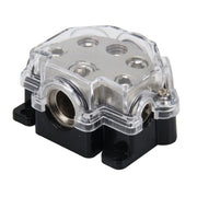Portafusibili Blocco distributore di alimentazione Audio per auto a 1 via 5 vie di uscita / 1 via di ingresso 5 uscite audio per auto Audio universale per auto Scatola fusibili di uscita 1 in 5 vie, Fuse Holder Power Distributor Block