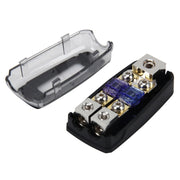 Portafusibile audio per auto stereo per auto Assicurazione 60A Portafusibile audio per auto 1 in 2 modi Portafusibile per auto per auto Portafusibile a lama per audio per auto, Audio Fuse Holder