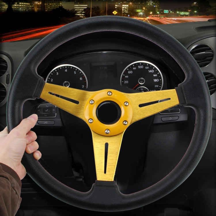 Volante modificato per auto da corsa sportiva in PU da 35 cm