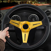 Volante modificato per auto da corsa sportiva in PU da 35 cm