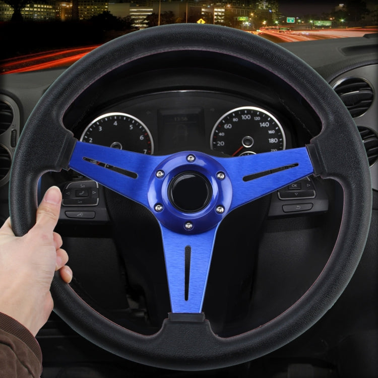Volante modificato per auto da corsa sportiva in PU da 35 cm