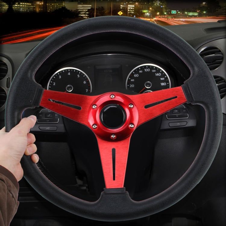 Volante modificato per auto da corsa sportiva in PU da 35 cm