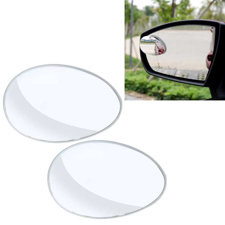 3R-055 2 pezzi per camion per auto, punto cieco ovale, specchietto retrovisore, specchio grandangolare, specchio grandangolare regolabile a 360 gradi, dimensioni: 6,7 x 4,5 cm., Size: 6.7*4.5cm