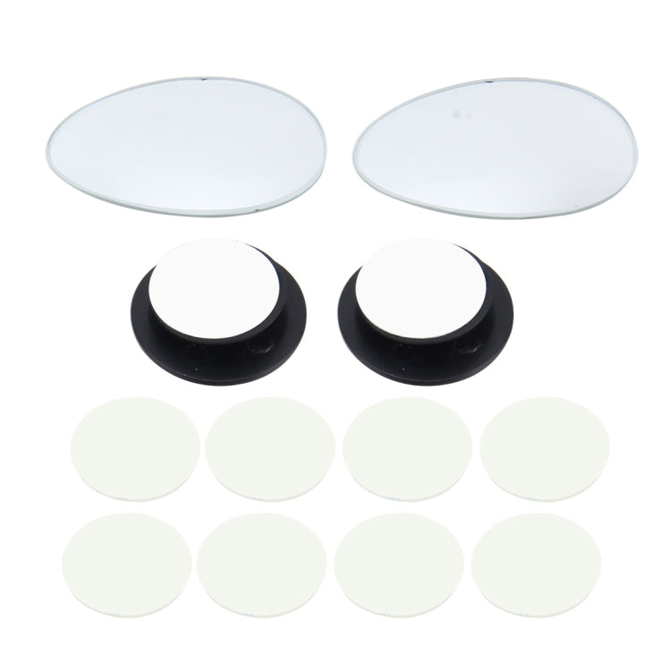 3R-055 2 pezzi per camion per auto, punto cieco ovale, specchietto retrovisore, specchio grandangolare, specchio grandangolare regolabile a 360 gradi, dimensioni: 6,7 x 4,5 cm., Size: 6.7*4.5cm