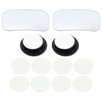 3R-054 2 pezzi Specchietto retrovisore per punto cieco quadrato per camion per auto, specchietto grandangolare, specchio grandangolare regolabile a 360 gradi, dimensioni: 7*4 cm, Size: 7*4cm