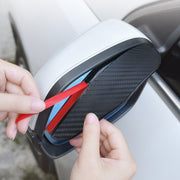 1 paio di modelli di foratura nero puro universale per specchietto retrovisore per auto, lame antipioggia, specchietto retrovisore per auto, copertura antipioggia per sopracciglia, Pure Black