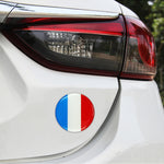 4 adesivi decorativi per mozzo ruota in metallo con motivo bandiera francese per auto, diametro: 5,8 cm, France Flag