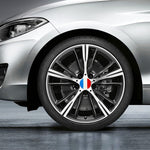 4 adesivi decorativi per mozzo ruota in metallo con motivo bandiera francese per auto, diametro: 5,8 cm, France Flag