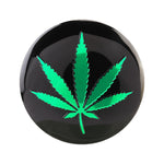 4 adesivi decorativi per mozzo ruota in metallo con motivo foglie verdi per auto, diametro: 5,8 cm, Green Leaves