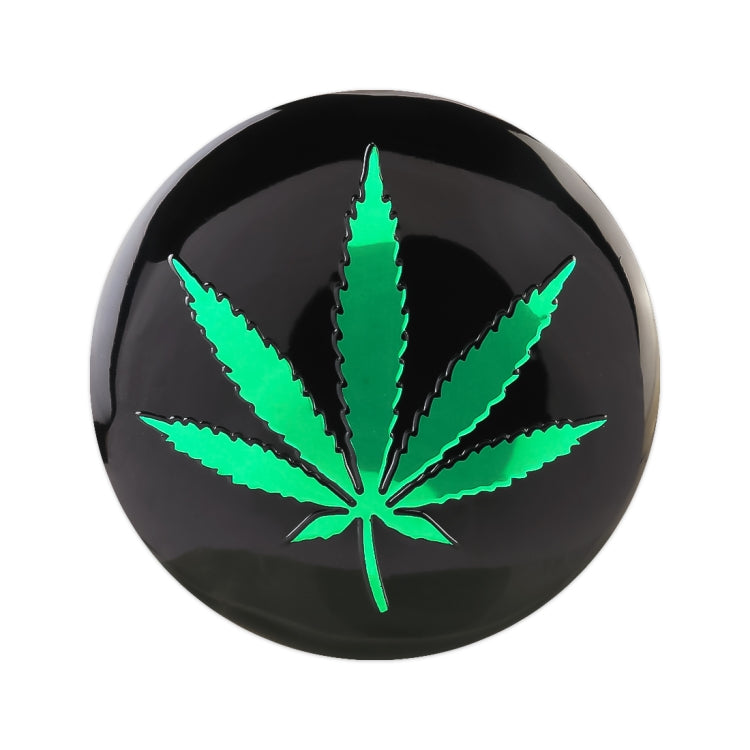 4 adesivi decorativi per mozzo ruota in metallo con motivo foglie verdi per auto, diametro: 5,8 cm, Green Leaves