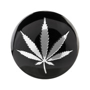 Adesivo decorativo per mozzo ruota in metallo con motivo foglie argento da 4 pezzi, diametro: 5,8 cm, Silver Leaves