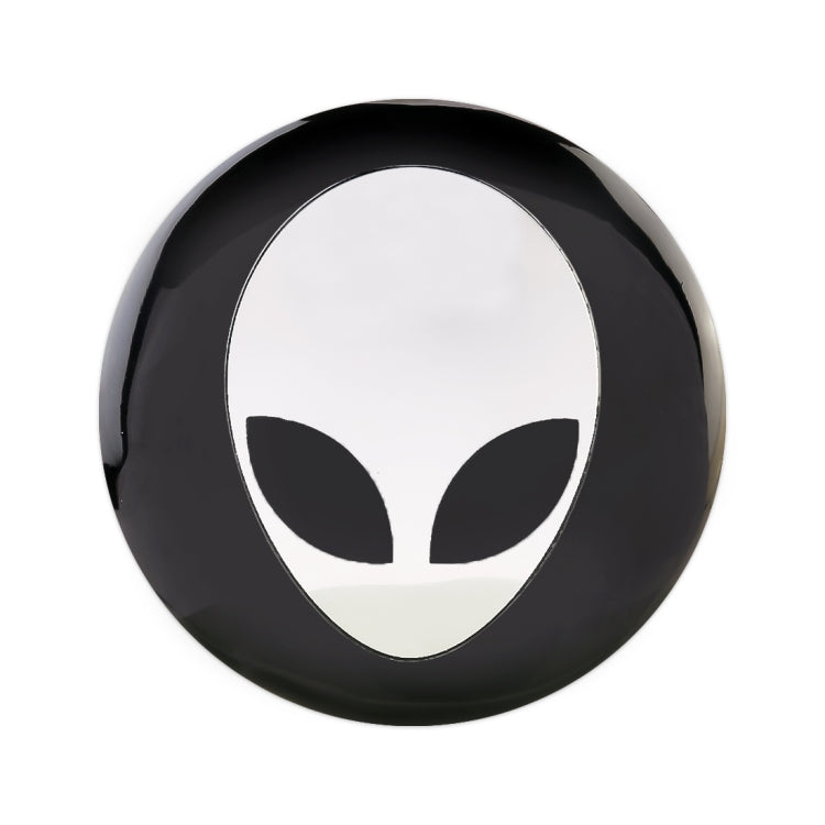 4 adesivi decorativi per mozzo ruota in metallo con motivo alieno per auto, diametro: 5,8 cm, Alien Pattern