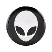 4 adesivi decorativi per mozzo ruota in metallo con motivo alieno per auto, diametro: 5,8 cm, Alien Pattern