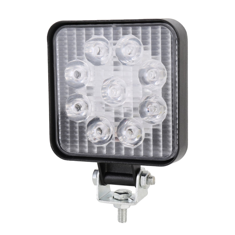 DC 10-30V 27W 2500LM 6000K Impermeabile per veicoli Auto Barche Marine Luci da lavoro esterne Luci di emergenza 30 gradi Faretto regolabile Lampadine per auto a LED con 9 luci LED Wafer intense, Spot Light+27W