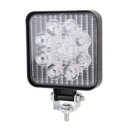 DC 10-30V 27W 2500LM 6000K Impermeabile per veicoli Auto Barche Marine Luci da lavoro esterne Luci di emergenza 30 gradi Faretto regolabile Lampadine per auto a LED con 9 luci LED Wafer intense, Spot Light+27W
