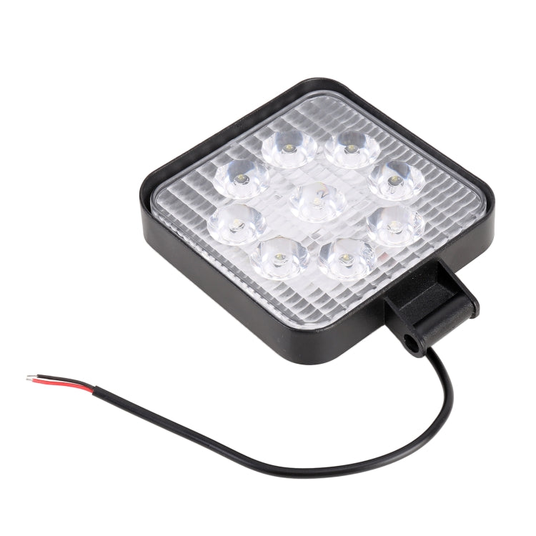 DC 10-30V 27W 2500LM 6000K Impermeabile per veicoli Auto Barche Marine Luci da lavoro esterne Luci di emergenza 30 gradi Faretto regolabile Lampadine per auto a LED con 9 luci LED Wafer intense, Spot Light+27W