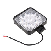 DC 10-30V 27W 2500LM 6000K Impermeabile per veicoli Auto Barche Marine Luci da lavoro esterne Luci di emergenza 30 gradi Faretto regolabile Lampadine per auto a LED con 9 luci LED Wafer intense, Spot Light+27W