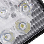 DC 10-30V 27W 2500LM 6000K Impermeabile per veicoli Auto Barche Marine Luci da lavoro esterne Luci di emergenza 30 gradi Faretto regolabile Lampadine per auto a LED con 9 luci LED Wafer intense, Spot Light+27W