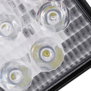 DC 10-30V 27W 2500LM 6000K Impermeabile per veicoli Auto Barche Marine Luci da lavoro esterne Luci di emergenza 30 gradi Faretto regolabile Lampadine per auto a LED con 9 luci LED Wafer intense, Spot Light+27W