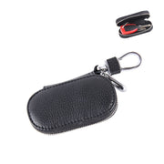 Borsa portachiavi universale in pura pelle di mucca con cerniera appesa alla vita (non include la chiave), Key Holder Bag Black